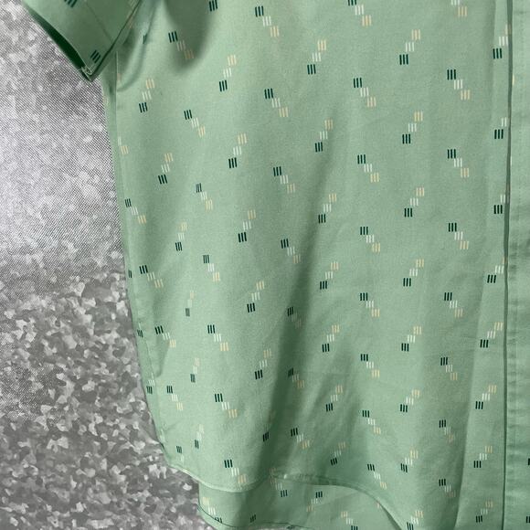 Hampshire House Van Huesen Vintage 1970's Mint Green Button Up Shirt - Size 15.5 - Picture 3 of 6